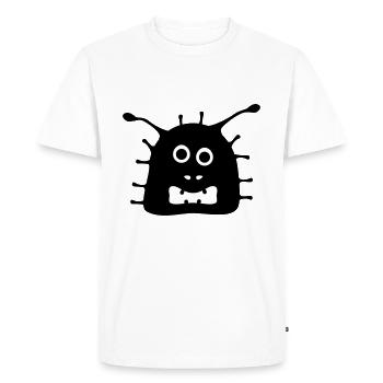 Covi the crazy corona virus - Men's Premium Organic T-Shirt - white - Front - Nico (187cm)