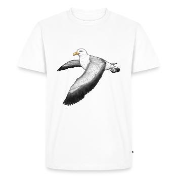 Albatros volant - T-shirt Premium bio Homme - blanc - Devant - Nico (187cm)