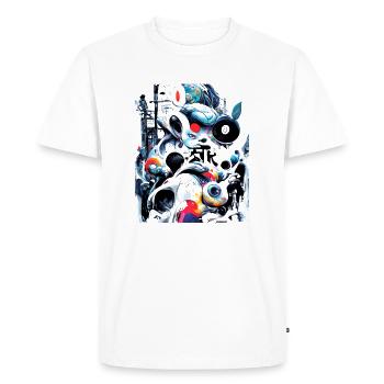 Artificial Mind 1 - Männer Premium Bio T-Shirt - Weiß - Vorne - Nico (187cm)