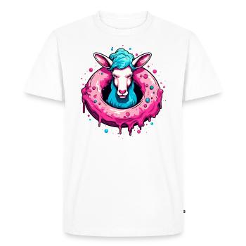 The Donut Sheep - Men's Premium Organic T-Shirt - white - Front - Nico (187cm)
