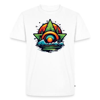 La nature est la star - T-shirt Premium bio Homme - blanc - Devant - Nico (187cm)