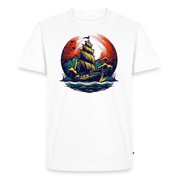 Voile - T-shirt Premium bio Homme - blanc - Devant - Nico (187cm)