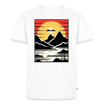 Montagne et nature - T-shirt Premium bio Homme - blanc - Devant - Nico (187cm)