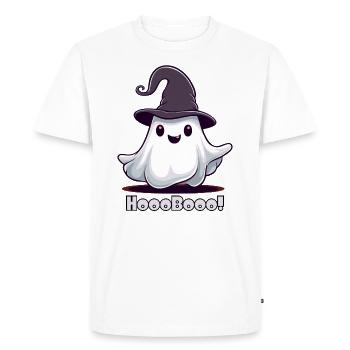 Hooobooo little ghost - Men's Premium Organic T-Shirt - white - Front - Nico (187cm)