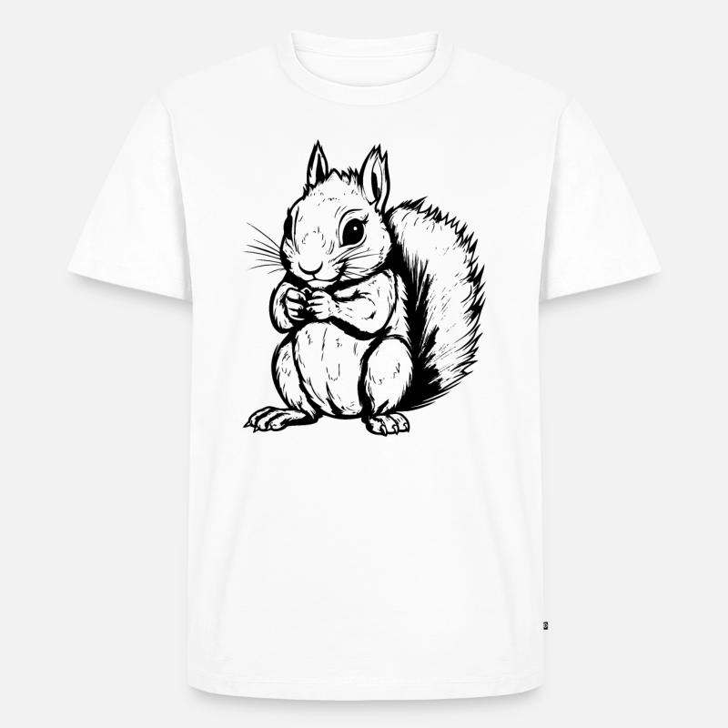 Ein Eichhörnchen - Männer Premium Bio T-Shirt - Weiß