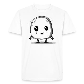 Petit truc de tofu sucré - T-shirt Premium bio Homme - blanc - Devant - Nico (187cm)