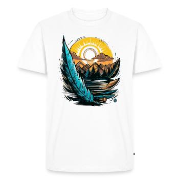 A Writing Pen and Nature - Men's Premium Organic T-Shirt - white - Front - Nico (187cm)