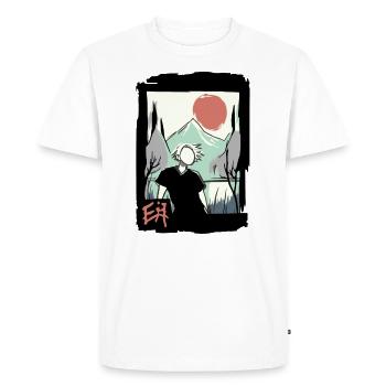 Beautiful day in nature under Japan's red sun - Men's Premium Organic T-Shirt - white - Front - Nico (187cm)