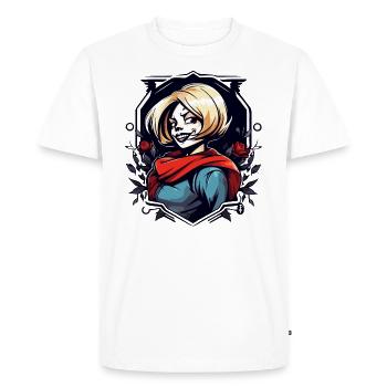 Venez à la méchante reine de beauté attirante - T-shirt Premium bio Homme - blanc - Devant - Nico (187cm)