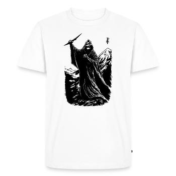 Faucheuse sur la montagne : Défi de provocation - T-shirt Premium bio Homme - blanc - Devant - Nico (187cm)