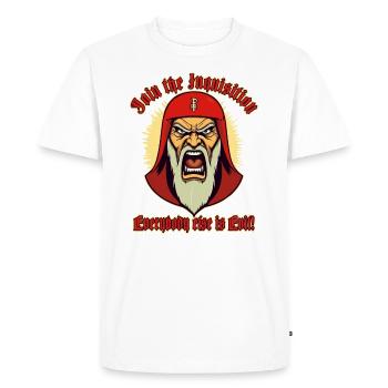 Join the Inquisition! Everyone else is evil - Men's Premium Organic T-Shirt - white - Front - Nico (187cm)