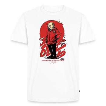 Socialist Soviet fashion stylings - Men's Premium Organic T-Shirt - white - Front - Nico (187cm)