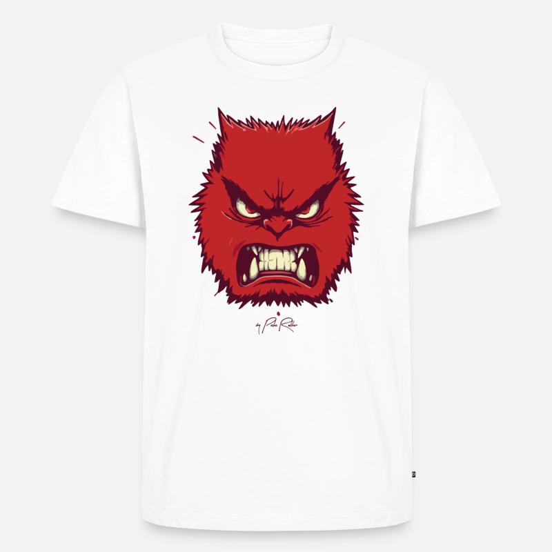 Wütend - Männer Premium Bio T-Shirt - Weiß