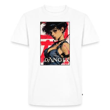 The Anime Danger Girl - Men's Premium Organic T-Shirt - white - Front - Nico (187cm)