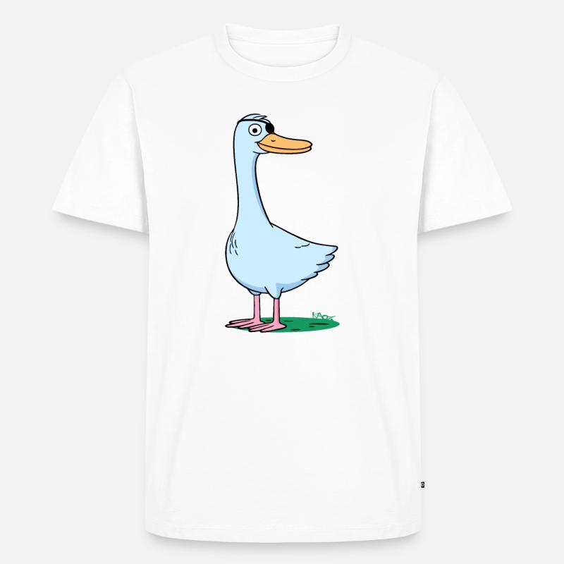 Die einäugige Gans - Männer Premium Bio T-Shirt - Weiß