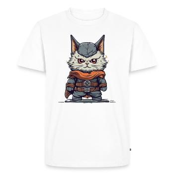 A cute Viking kitten - Men's Premium Organic T-Shirt - white - Front - Nico (187cm)