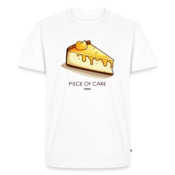 Une part de cheesecake au citron - T-shirt Premium bio Homme - blanc - Devant - Nico (187cm)
