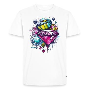Croquis de diamants, rubis et bijoux - T-shirt Premium bio Homme - blanc - Devant - Nico (187cm)
