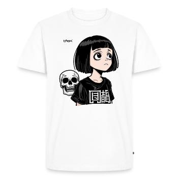 Anime moderne Manga Girl avec crâne de démons - T-shirt Premium bio Homme - blanc - Devant - Nico (187cm)