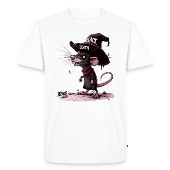 La peste noire est la peste d’un rat - T-shirt Premium bio Homme - blanc - Devant - Nico (187cm)