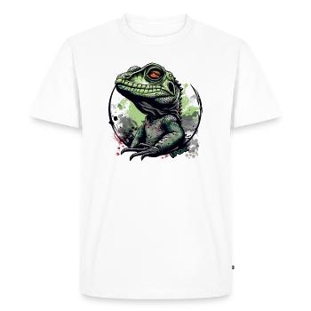 Water dragon lizard, a water dragon - Men's Premium Organic T-Shirt - white - Front - Nico (187cm)