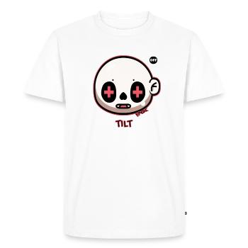 inclinaison, visage de dessin animé, désactivé - T-shirt Premium bio Homme - blanc - Devant - Nico (187cm)