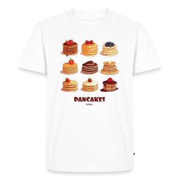 Chocolate Fruit Pancakes - Men's Premium Organic T-Shirt - white - Front - Nico (187cm)