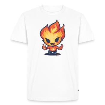 Flaming Flames : Personnage d’anime - T-shirt Premium bio Homme - blanc - Devant - Nico (187cm)