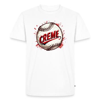 Crème de baseball - T-shirt Premium bio Homme - blanc - Devant - Nico (187cm)