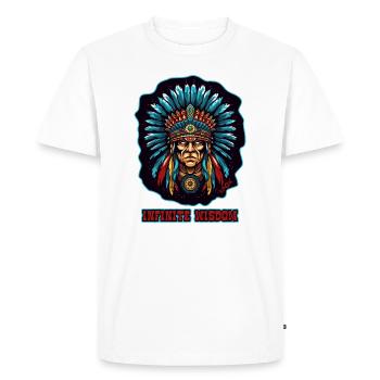 Infinite Native American Wisdom - Men's Premium Organic T-Shirt - white - Front - Nico (187cm)