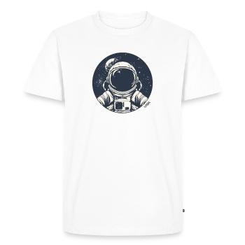 Astronaute et cosmonaute dans l’espace - T-shirt Premium bio Homme - blanc - Devant - Nico (187cm)