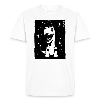 Some stars and a cute dinosaur - Men's Premium Organic T-Shirt - white - Front - Nico (187cm)