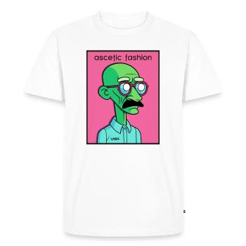 La mode ascétique avec le Mahatma - T-shirt Premium bio Homme - blanc - Devant - Nico (187cm)