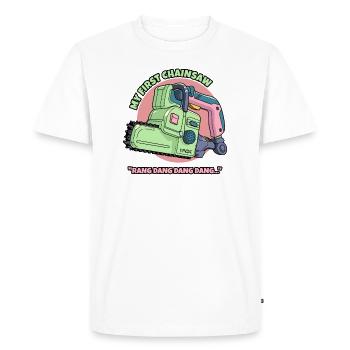 My first chainsaw - Men's Premium Organic T-Shirt - white - Front - Nico (187cm)
