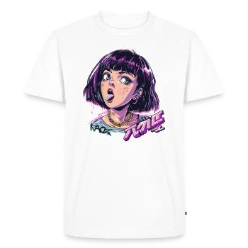 Coquine fille d’anime riche - T-shirt Premium bio Homme - blanc - Devant - Nico (187cm)