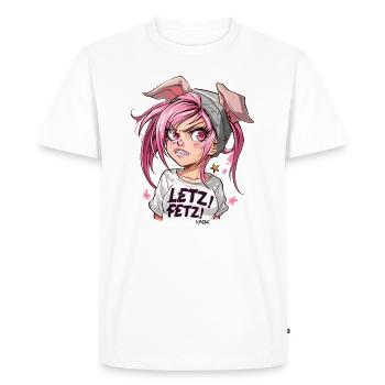 Self-confident and strong, cool pig girl - Men's Premium Organic T-Shirt - white - Front - Nico (187cm)