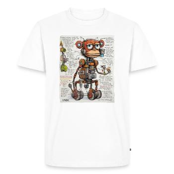 The structure of the robotic monkey - Men's Premium Organic T-Shirt - white - Front - Nico (187cm)