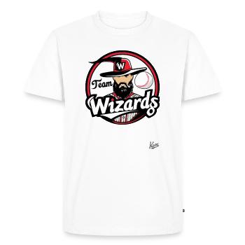 Équipe Magicien - T-shirt Premium bio Homme - blanc - Devant - Nico (187cm)