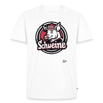 Casquette vraiment cool : Cochon dans l’équipe de cochons - T-shirt Premium bio Homme - blanc - Devant - Nico (187cm)