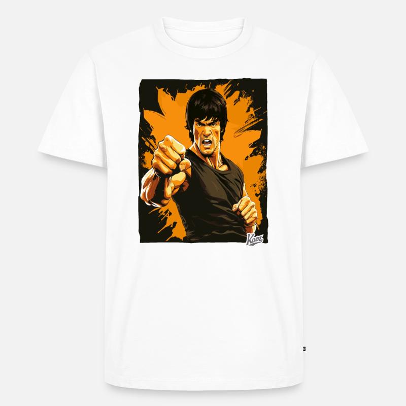 Das Gesicht der Kampfkunst - Männer Premium Bio T-Shirt - Weiß