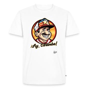 Mexique Espagne USA Patriot : Ay Caramba ! - T-shirt Premium bio Homme - blanc - Devant - Nico (187cm)