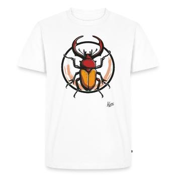 Grand, gros et puissant scarabée XXL - T-shirt Premium bio Homme - blanc - Devant - Nico (187cm)