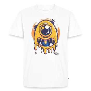 Cyclope borgne drôle : monstre mignon - T-shirt Premium bio Homme - blanc - Devant - Nico (187cm)