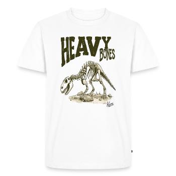 Os lourds : squelette d’un dinosaure - T-shirt Premium bio Homme - blanc - Devant - Nico (187cm)