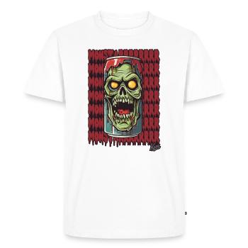 Canette de boissons Monster Zombie - T-shirt Premium bio Homme - blanc - Devant - Nico (187cm)