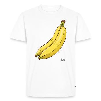 Deux bananes sont une paire de bananes - T-shirt Premium bio Homme - blanc - Devant - Nico (187cm)