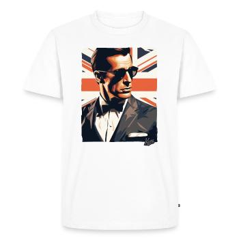 British Flag Chad Geezer Mate Great Britain - Men's Premium Organic T-Shirt - white - Front - Nico (187cm)