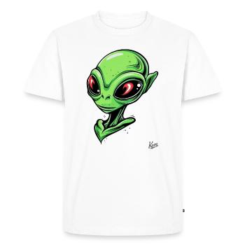 Super Chic Alien - T-shirt Premium bio Homme - blanc - Devant - Nico (187cm)