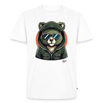 Cool hoodie and sunglasses Koala Bear - Men's Premium Organic T-Shirt - white - Front - Nico (187cm)