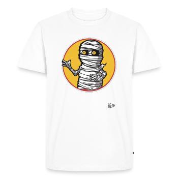 Drôle de toilettes, papier toilette, momie - T-shirt Premium bio Homme - blanc - Devant - Nico (187cm)